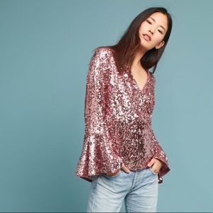 Pink Sequined Top